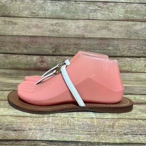 Tory Burch T Logo Leather Thong Sandals